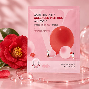 ROUND LAB Camellia Deep Collagen V Lifting Gel Mask 4 Sheets