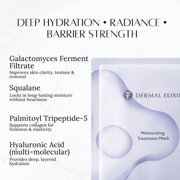Dermal Elixir Moisturizing Treatment Sheet Mask - Skincare Lab