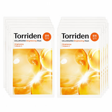 Vitamin C Sheet Mask - Torriden CELLMAZING Vita C Brightening Mask 10 Sheets