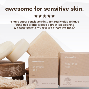 Fragrance Free Shampoo Bar - Clean & Gentle Hair Care