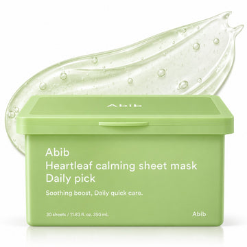 Abib Heartleaf Calming Sheet Mask Daily Pick 30 Sheets