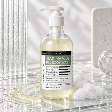 Niacinamide Body Wash - DERMA FACTORY Niacinamide 10% Body Wash 300ml