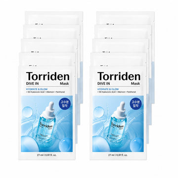 Torriden DIVE IN Mask - Low Molecular Hyaluronic Acid Sheet Mask 10 Sheets
