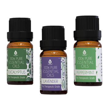 3 pack of 100% Pure Essential Oils (Eucalyptus, Lavender & Peppermint)