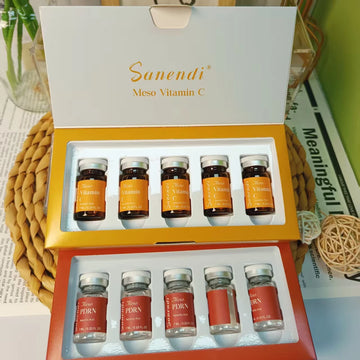 South Korea Sanendi Skin Care Vitamin C GSH Salmon DNA Skin Deep Moisturizing Repair Ampoule Face Essence Set 5x7ml Vials