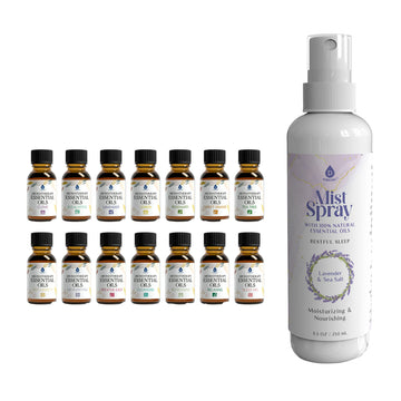 Lavender & Sea Salt Mist Spray + 14-Pack Essential Oil Gift Set
