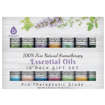 Pure Essential Oils 14 Pack - 100% Natural Aromatherapy