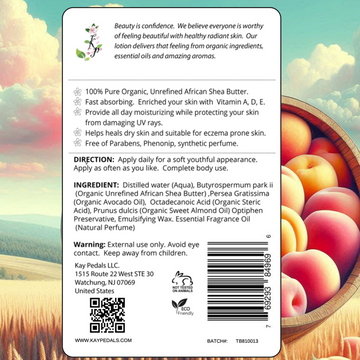 Ginger Peach Organic Body Lotion - Skincare Lab