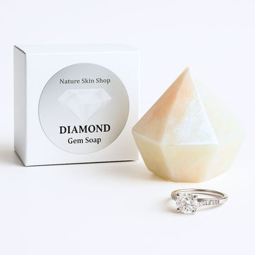 Diamond Birthstone Gem Soap with Hidden Silver Ring - Skincare Lab