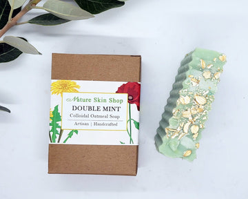 Double Mint Oatmeal Natural Soap, Cold Process - Skincare Lab