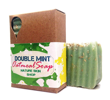 Double Mint Oatmeal Natural Soap, Cold Process - Skincare Lab