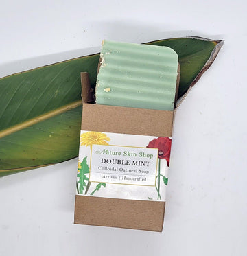 Double Mint Oatmeal Natural Soap, Cold Process - Skincare Lab