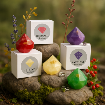 Mystic Amethyst Birthstone Gem Soap with Hidden Silver Ring - Skincare Lab