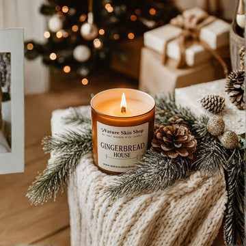Gingerbread House Wood Wick Soy Candle - Skincare Lab