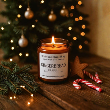 Gingerbread House Wood Wick Soy Candle - Skincare Lab