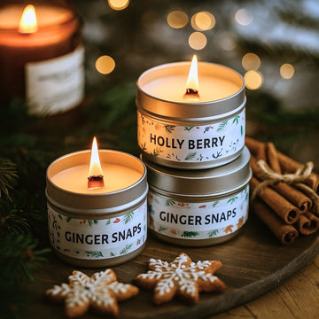 Holiday Candle Gift Set | Holly Berry & Ginger Snaps