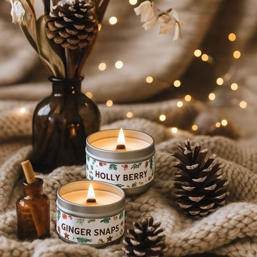 Holiday Candle Gift Set | Holly Berry & Ginger Snaps - Skincare Lab