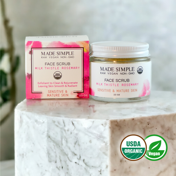 Milk Thistle Rosemary Face Scrub for Sensitive/Mature Skin
