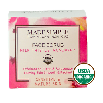 Milk Thistle Rosemary Face Scrub for Sensitive/Mature Skin
