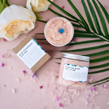 Foaming Pink Salt Scrub - Skincare Lab