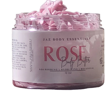 Rose Infused Vegan Body Butter 12oz. - Skincare Lab