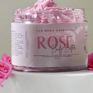 Rose Infused Vegan Body Butter 12oz. - Skincare Lab
