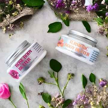 Rose Body Butter for Dry and Sensitive Skin, Luxurious Nourishing Cream