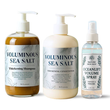 Sea Salt Shampoo Set – Voluminous Hair Boost with Conditioner & Spray
