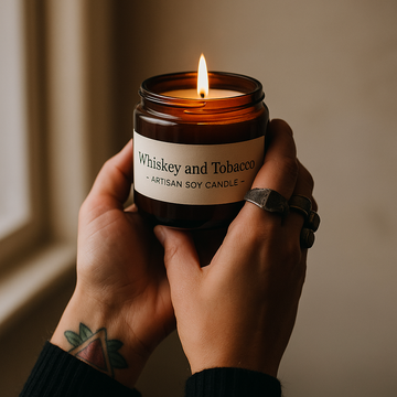 Whiskey & Tobacco Artisan Soy Candle - Skincare Lab